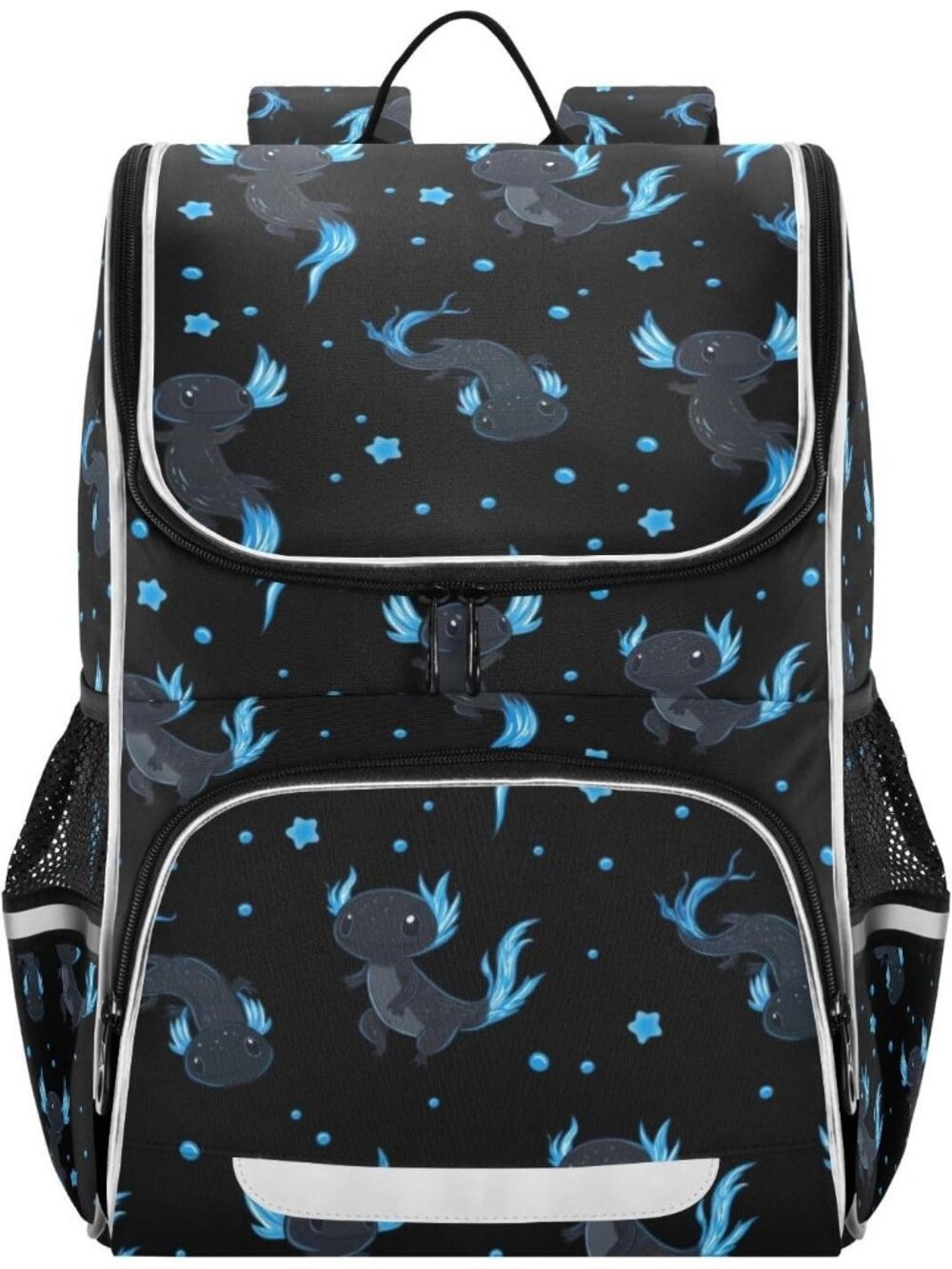 🎃Backpack with Reflective Strip Axolotls for Kids Boys Elementary School